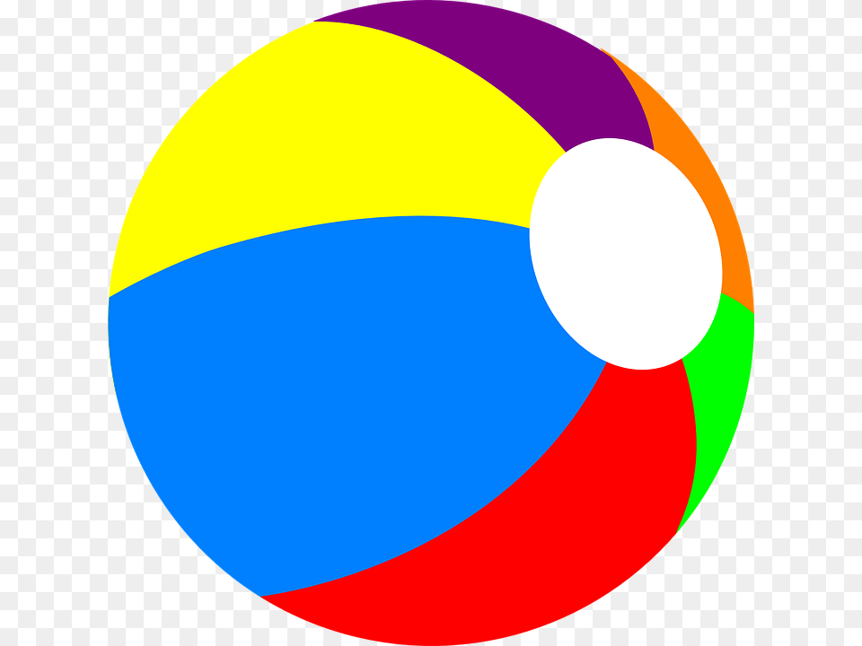 Colorful Beach Ball, Sphere Png Image
