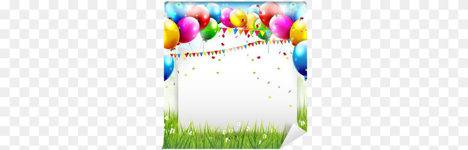 Colorful Birthday Background With Place For Text Wall Verjaardag Achtergrond, Balloon, People, Person Free Transparent Png