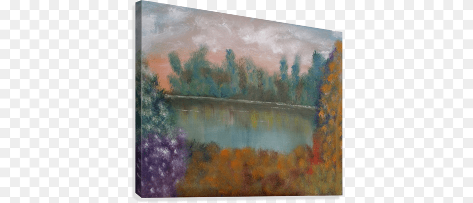 Colorful Bushes On The Bank Visual Arts, Art, Painting, Outdoors, Nature Png