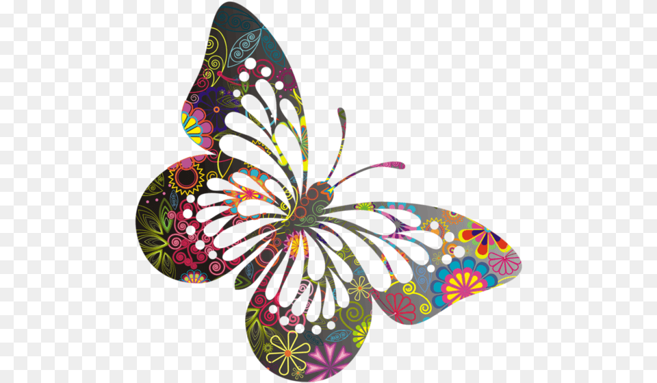 Colorful Butterfly Doodle Art, Accessories, Floral Design, Graphics, Pattern Free Png