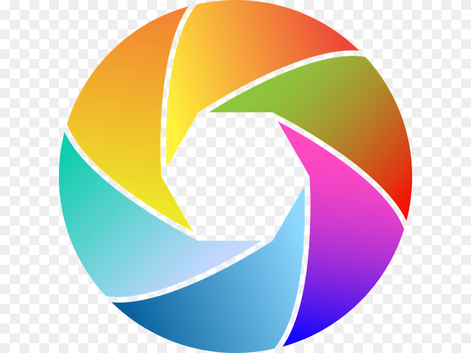 Colorful Camera Shutter, Sphere Free Png