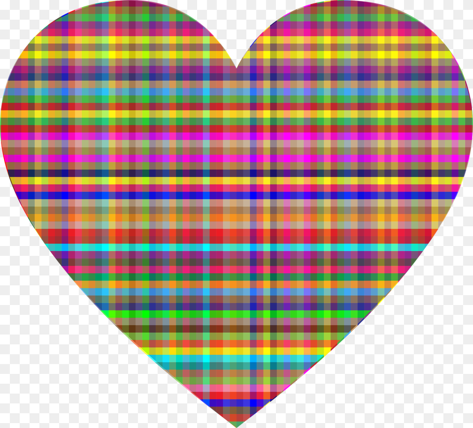 Colorful Checkered Heart Clip Art Stock Checkered Heart, Tartan Free Transparent Png