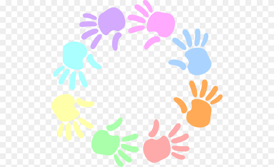 Colorful Circle Of Hands Clip Art, Graphics, Animal, Sea Life, Crab Free Png Download
