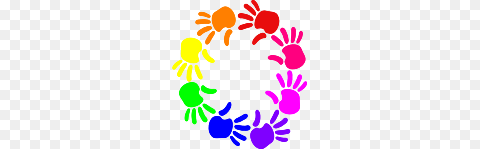 Colorful Circle Of Hands Clip Art, Animal, Crab, Food, Invertebrate Free Transparent Png