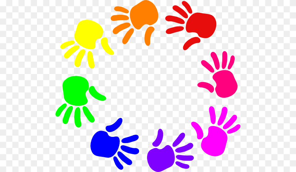 Colorful Circle Of Hands Nursery School Clip Art Free Png