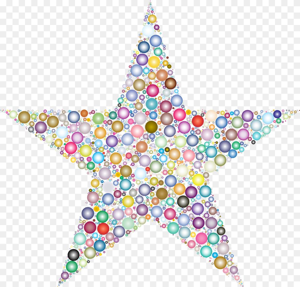 Colorful Circles Star 3 Clip Arts Portable Network Graphics, Symbol, Star Symbol, Chandelier, Lamp Free Png Download