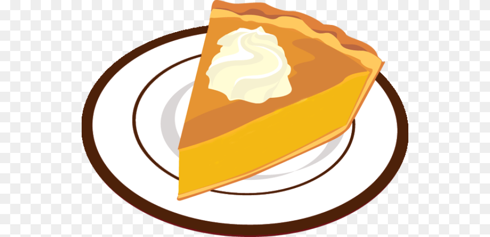 Colorful Clip Art For The Autumn Season A Piece Of Pumpkin Pie, Cake, Dessert, Food, Cream Png Image