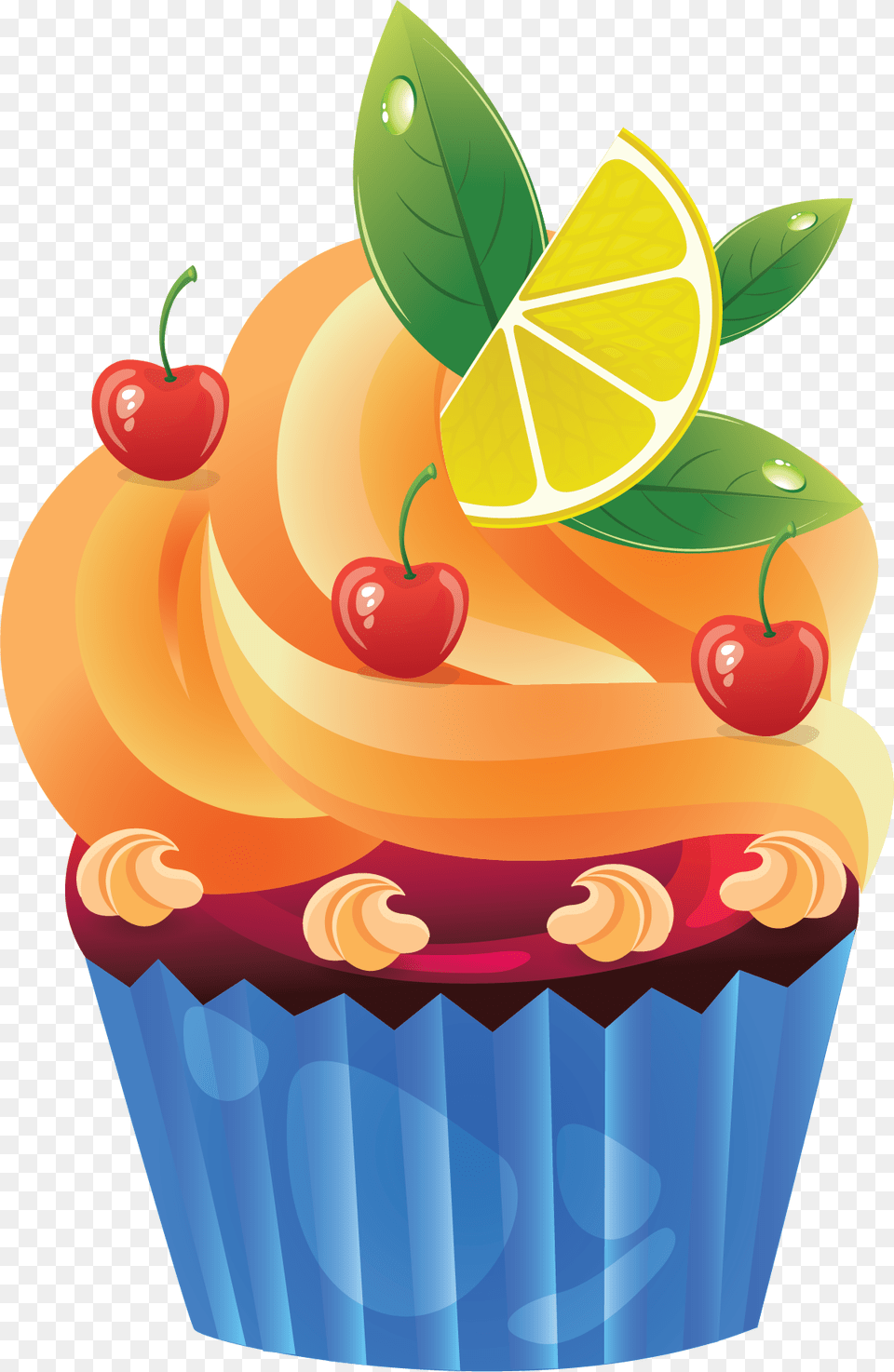 Colorful Cliparts For Cupcake, Cake, Food, Dessert, Cream Png Image