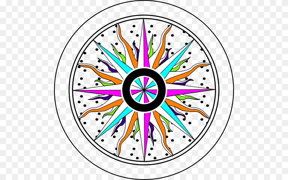 Colorful Compass Rose Clip Arts For Web, Face, Head, Person Free Png Download