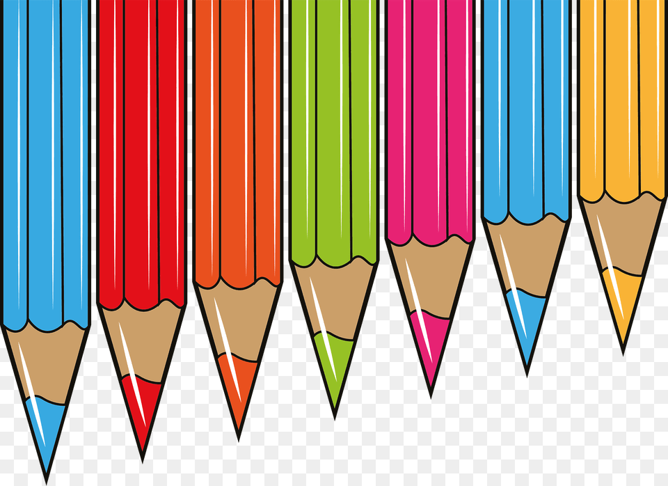 Colorful Crayons Clipart, Pencil Free Transparent Png