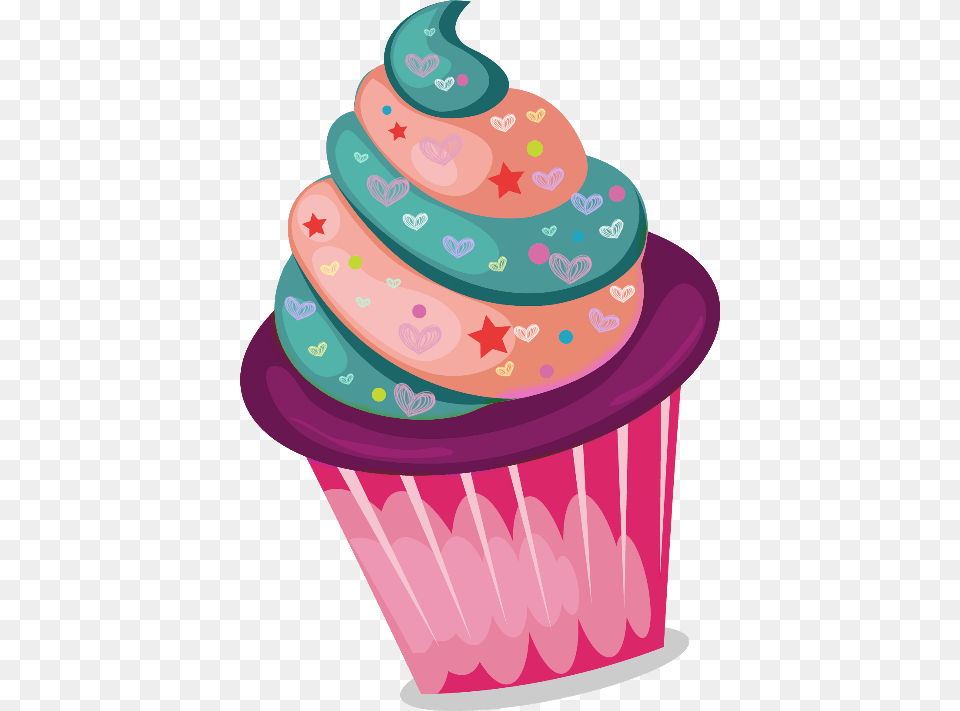 Colorful Cupcake Clipart Background Cupcake Clipart, Cake, Cream, Dessert, Food Png