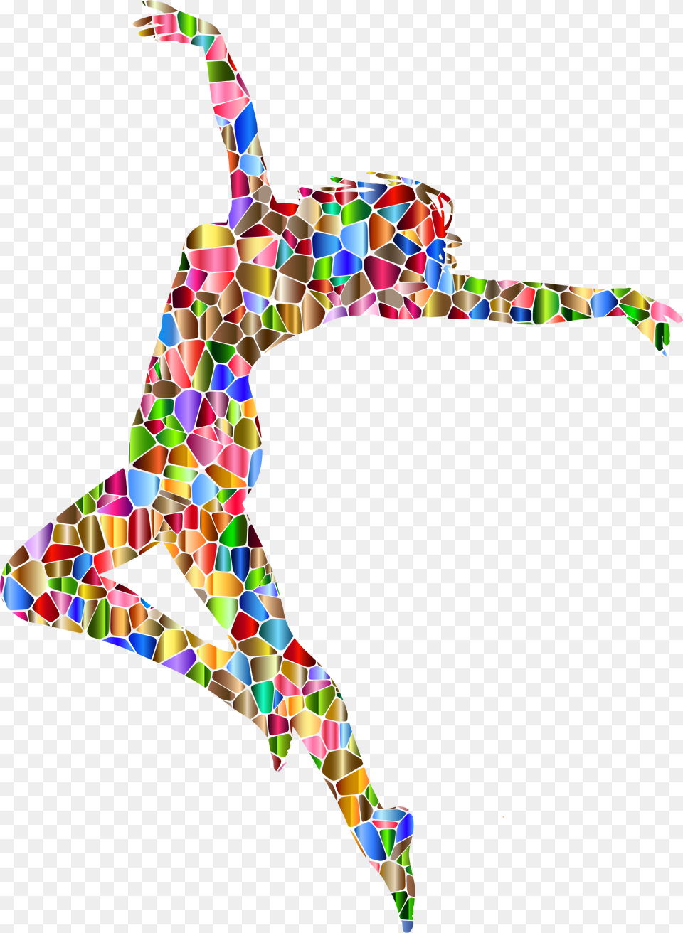 Colorful Dancing Silhouette, Art, Paper, Adult, Female Png Image