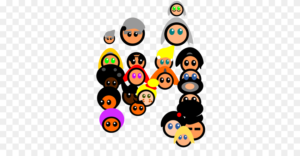 Colorful Drawing Of A Multicultural Family Tree, Art, Person, Face, Head Png
