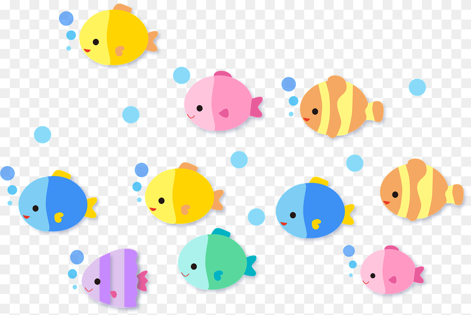 Colorful Fishes Clipart, Animal, Fish, Sea Life Free Transparent Png