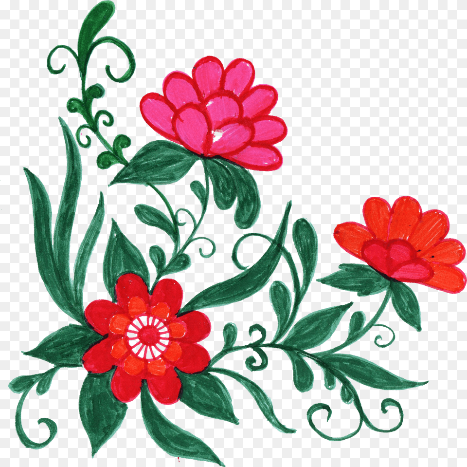 Colorful Flower Corner Flower Of Corner, Art, Floral Design, Graphics, Pattern Png