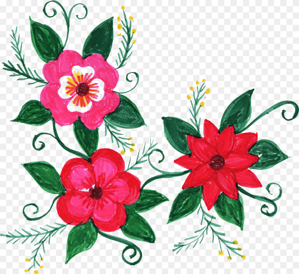Colorful Flower Jpg Black And White, Art, Floral Design, Graphics, Pattern Free Transparent Png