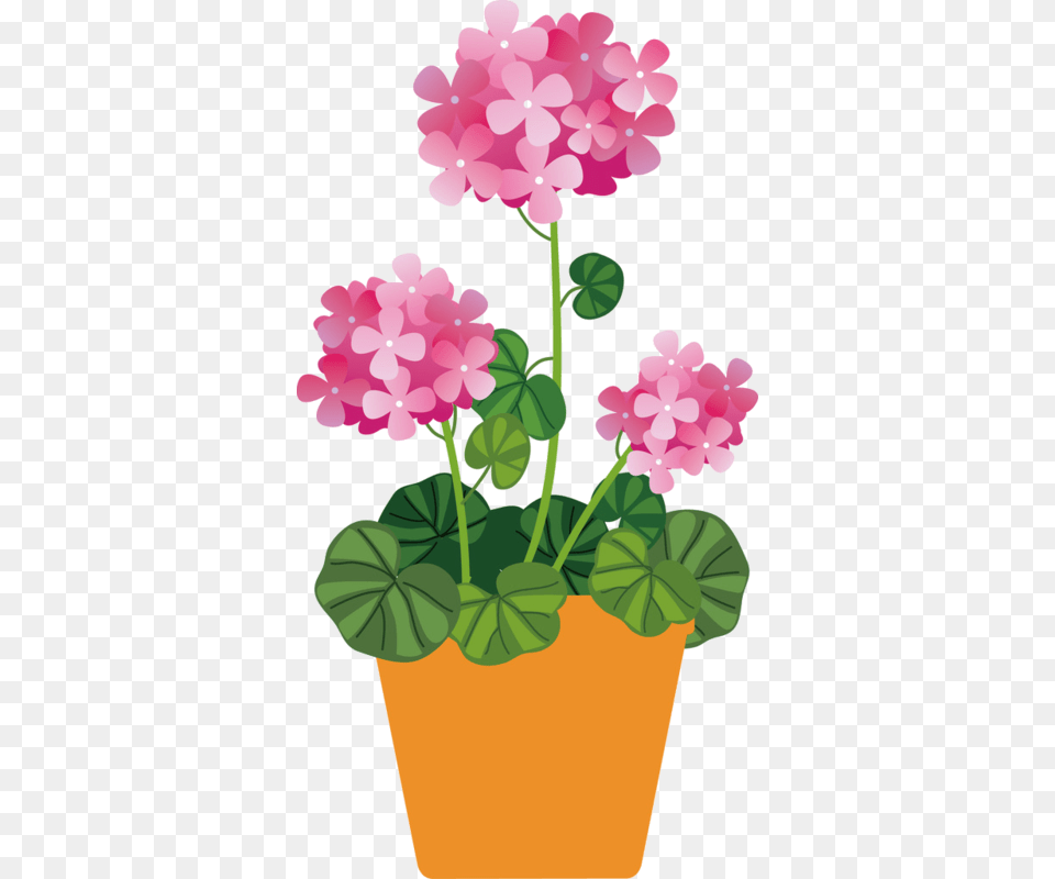 Colorful Flower Pot Clipart Svg Stock E2576a88 Flowers In Pots Clip Art, Geranium, Plant Free Png