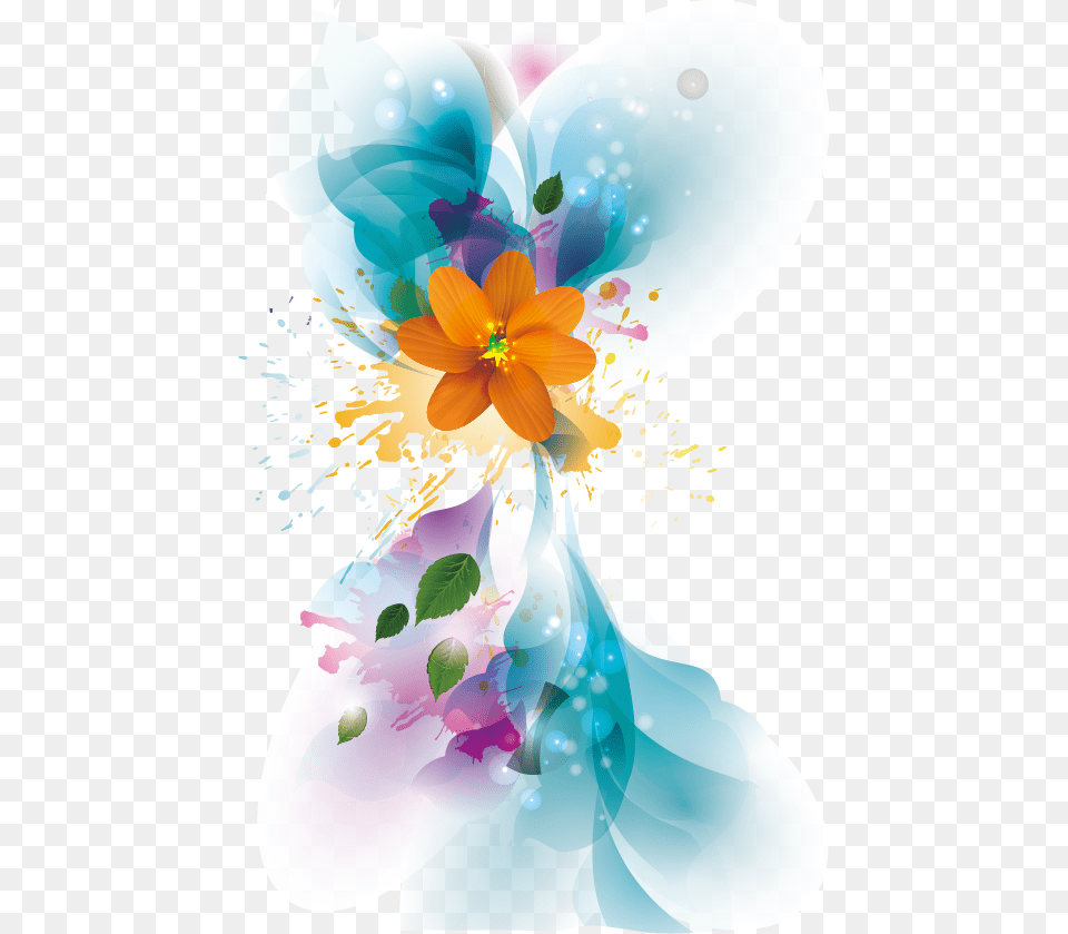 Colorful Flower Vector, Art, Floral Design, Graphics, Pattern Png