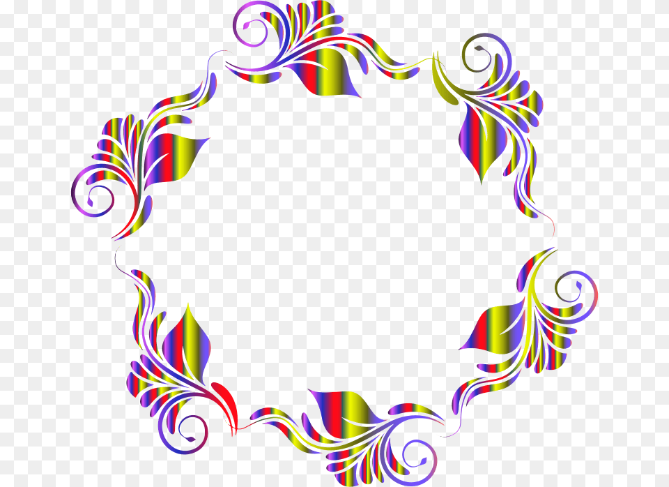 Colorful Flowers Pattern In A Circle Clipart Of Circle Flower, Art, Floral Design, Graphics, Person Free Png Download