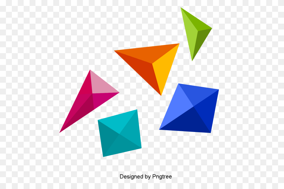 Colorful Geometric Shape Pattern Bright Colors Geometry Shapes, Art, Triangle, Paper, Origami Free Transparent Png