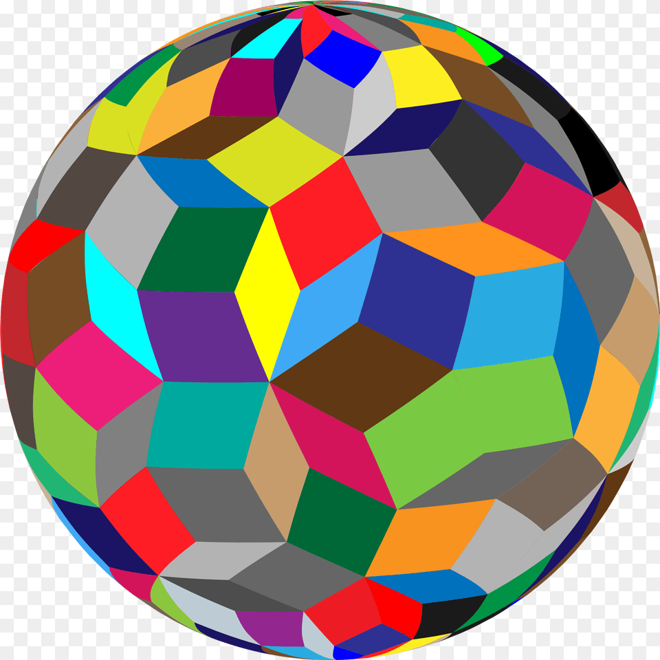 Colorful Geometric Sphere Icons, Ball, Football, Soccer, Soccer Ball Png