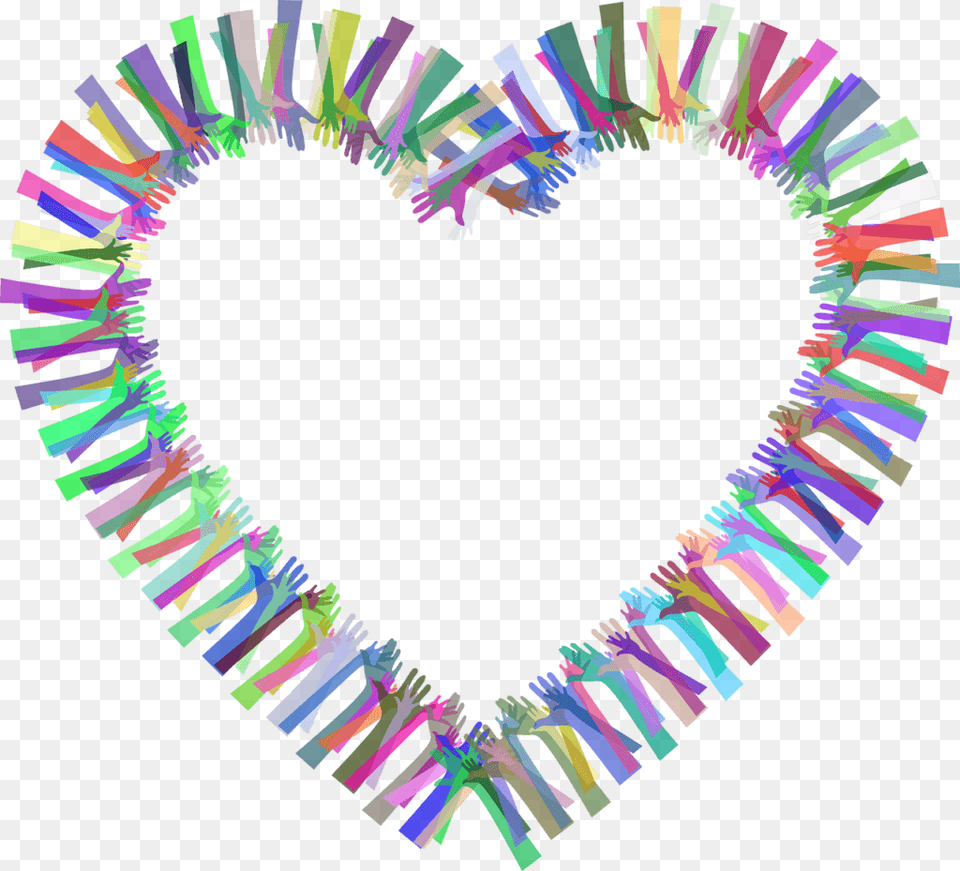 Colorful Hands Created Hearts, Art, Graphics Free Png Download