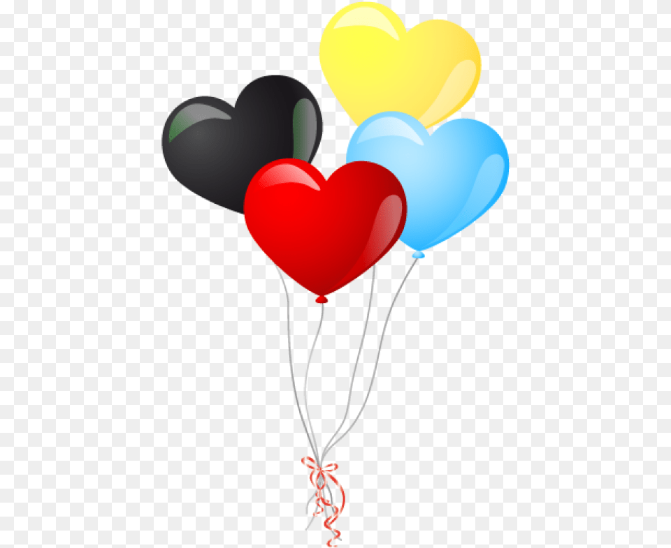 Colorful Heart Balloons Purepng Free Colorful Heart Balloon Png Image
