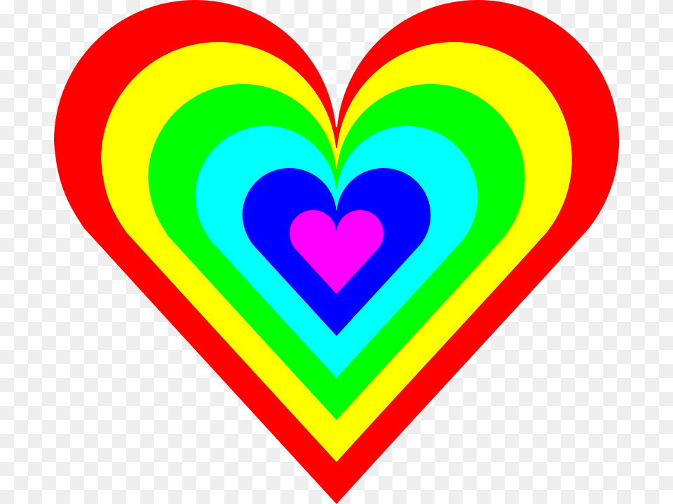 Colorful Heart Clip Art Png