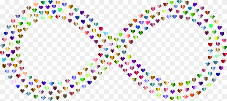 Colorful Heart With Infinity Symbol, Paper Free Png Download