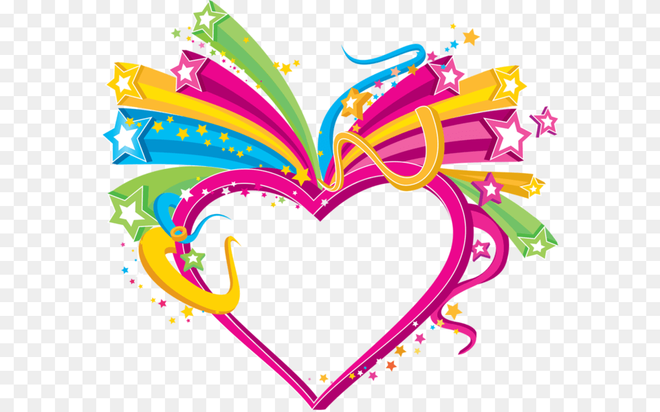 Colorful Hearts And Stars, Art, Graphics, Pattern, Dynamite Png Image