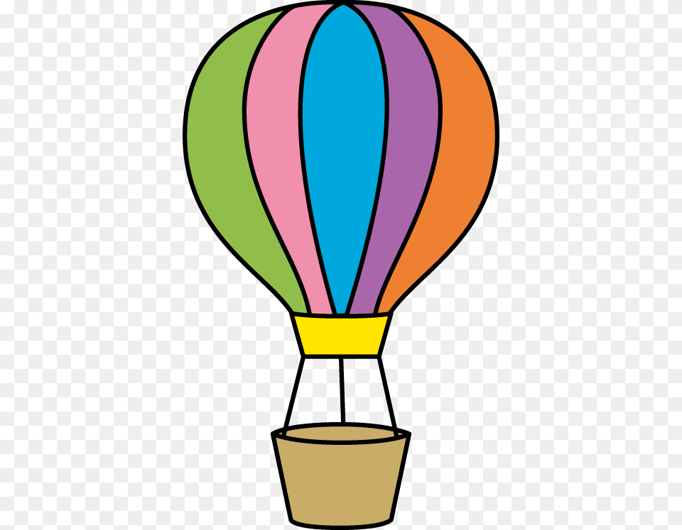 Colorful Hot Air Balloon Outline Of Hot Air Balloon, Aircraft, Hot Air Balloon, Transportation, Vehicle Png