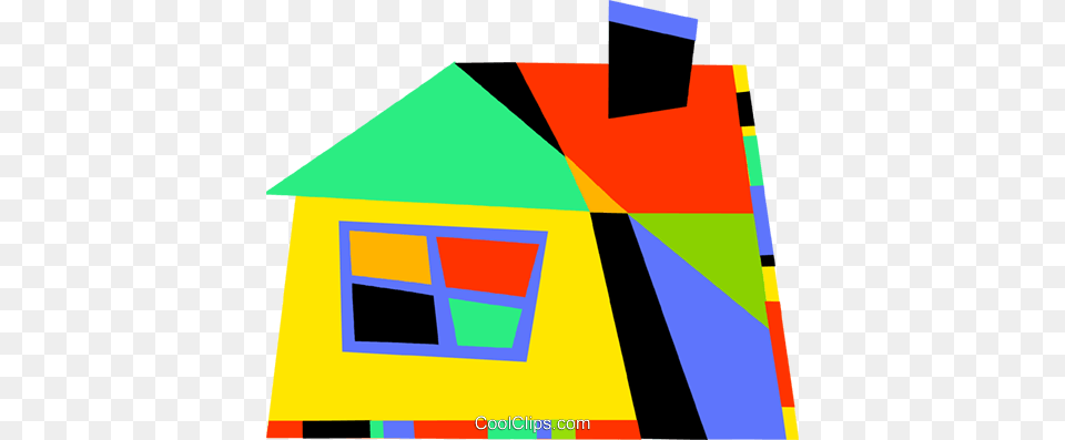Colorful House Royalty Free Vector Clip Art Illustration, Architecture, Building, Outdoors, Shelter Png Image