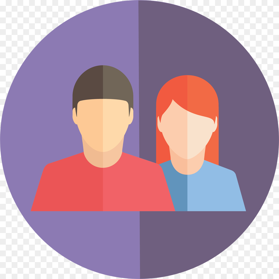 Colorful Icon Of Two People Illustration, Sphere, Photography, Person, Man Free Png Download