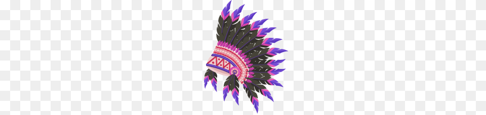Colorful Indian Chief Headdress, Purple, Pattern, Person, Accessories Free Png Download