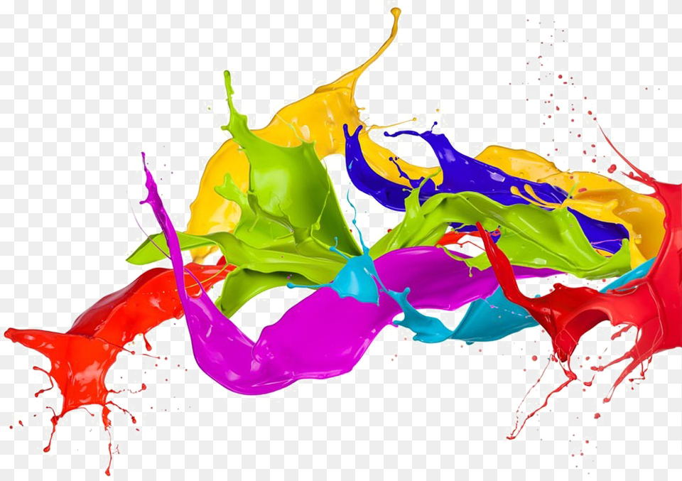 Colorful Ink Splatter, Art, Graphics, Purple Png Image