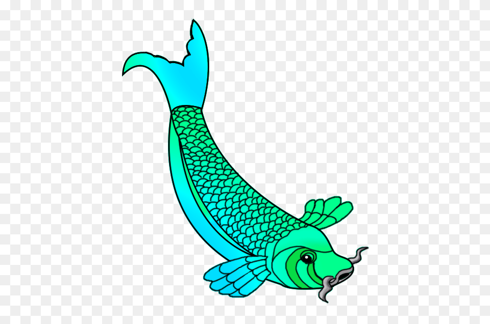 Colorful Koi Fish Drawings, Smoke Pipe, Water, Turquoise, Animal Free Png