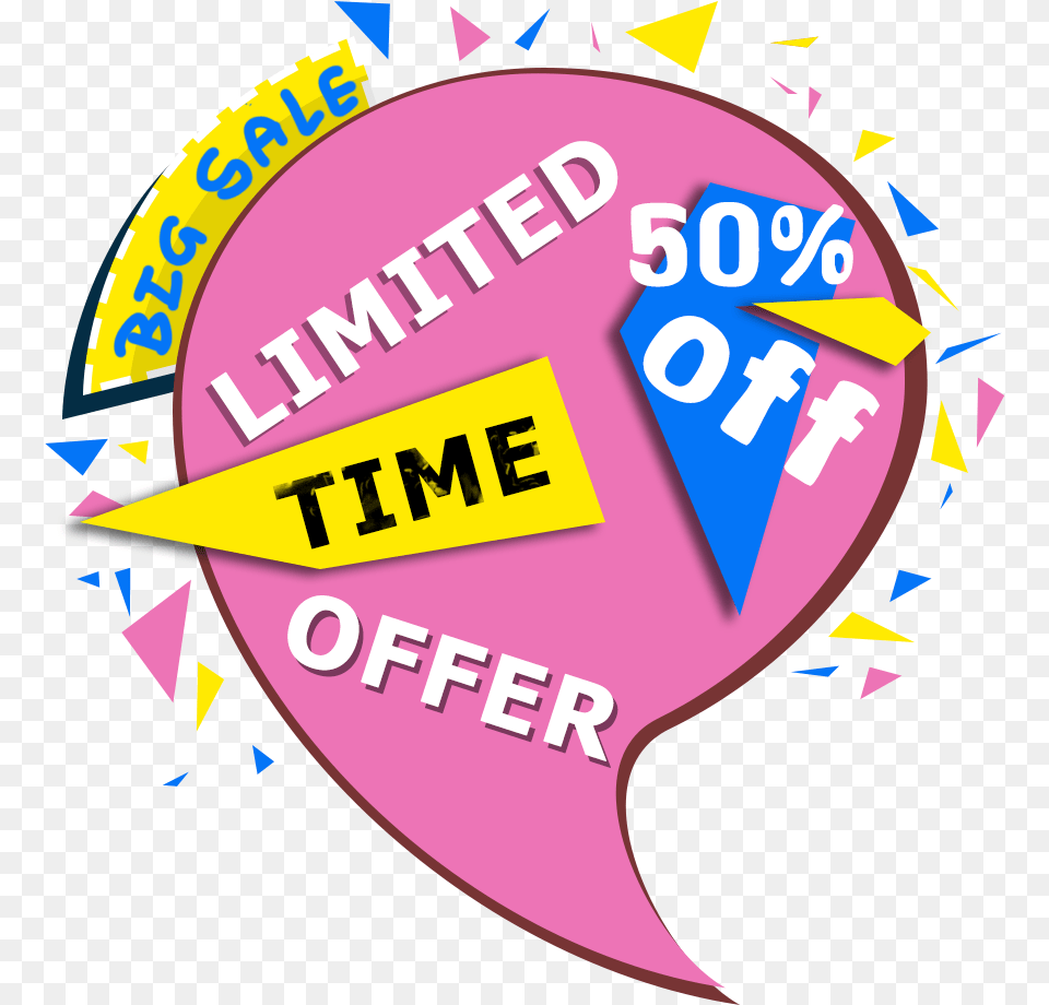 Colorful Limited Time Offer Sticker, Logo, Art, Graphics Png Image