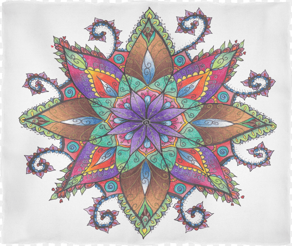 Colorful Mandala Fleece Blanketdata Src Cdn Mandala Fleece Blanket, Art, Embroidery, Floral Design, Graphics Free Png Download