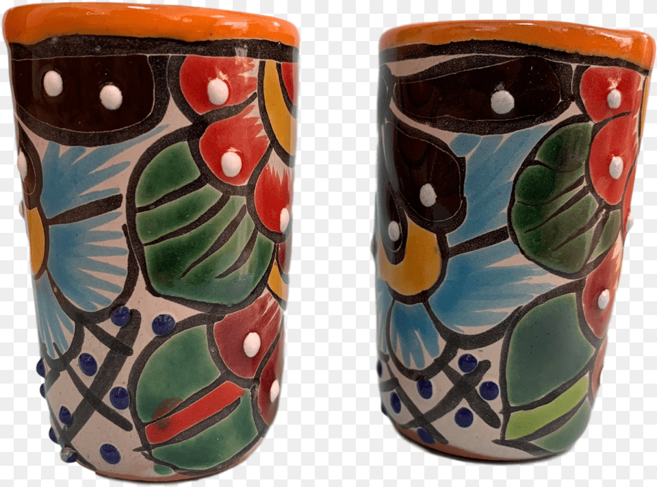 Colorful Mexican Shot Glasses Hand Painted In Mexico Ceramic, Jar, Pottery, Vase, Art Free Transparent Png