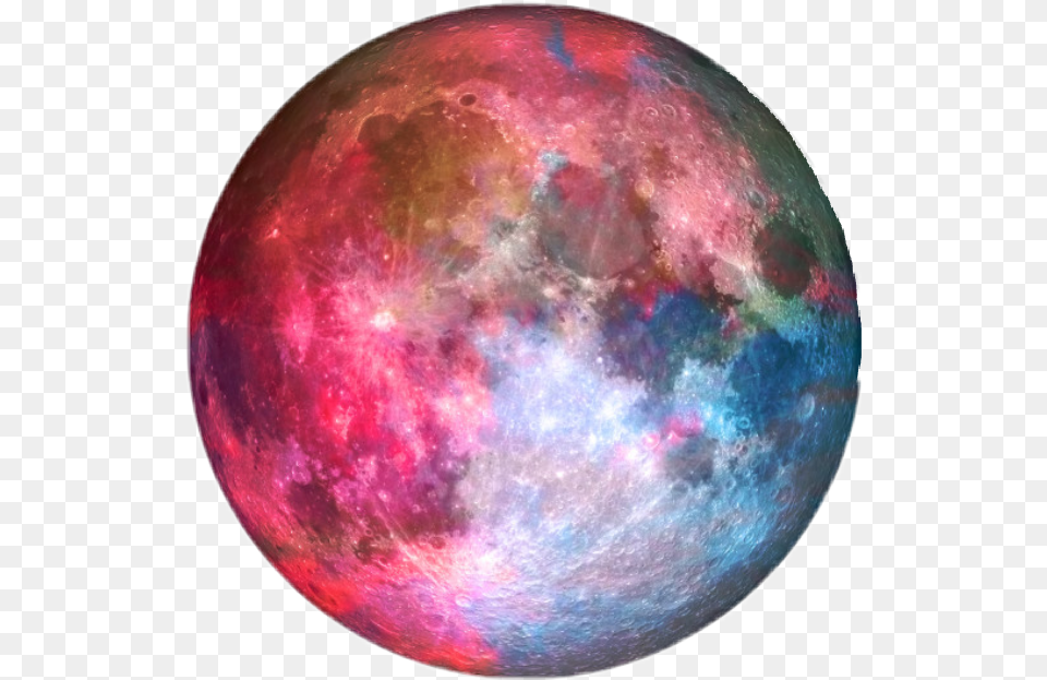 Colorful Moon, Sphere, Astronomy, Nature, Night Png
