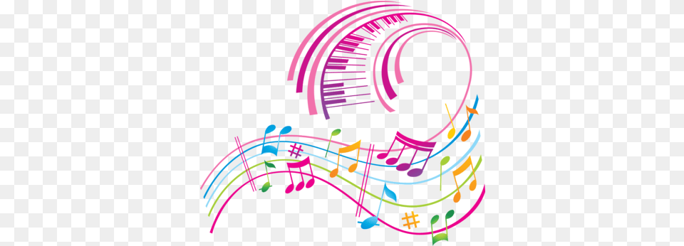 Colorful Music Graphic With Images Art Transparent Background Colorful Musical Notes, Graphics, Amusement Park, Fun, Roller Coaster Png
