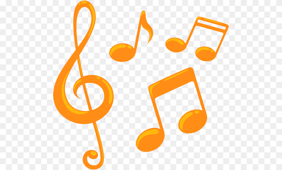 Colorful Music Note Music Notes Orange Music Notes Clipart, Text Png Image