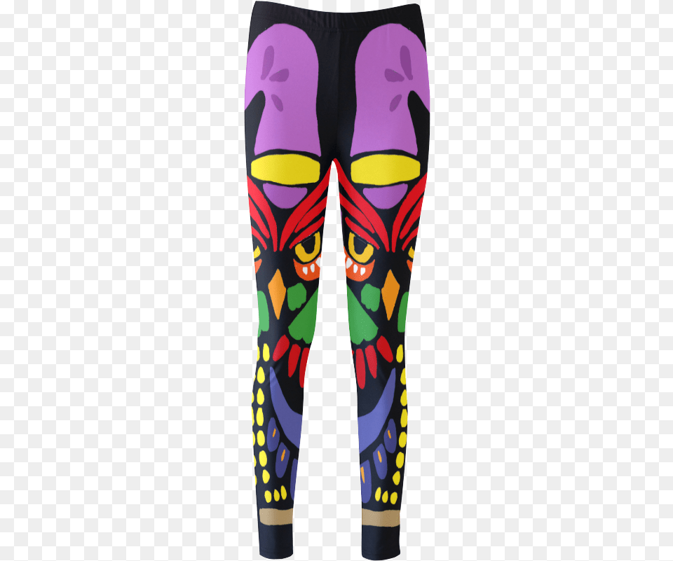 Colorful Owl Wizard Abstract Cassandra Women S Leggings Leggings, Clothing, Hosiery, Pants, Tights Free Png