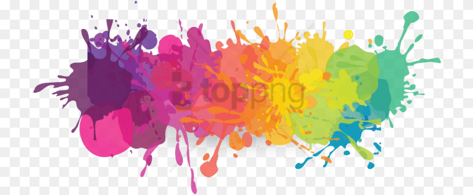 Colorful Paint Splatters Colorful Text Design Banner, Art, Graphics, Purple, Floral Design Png Image