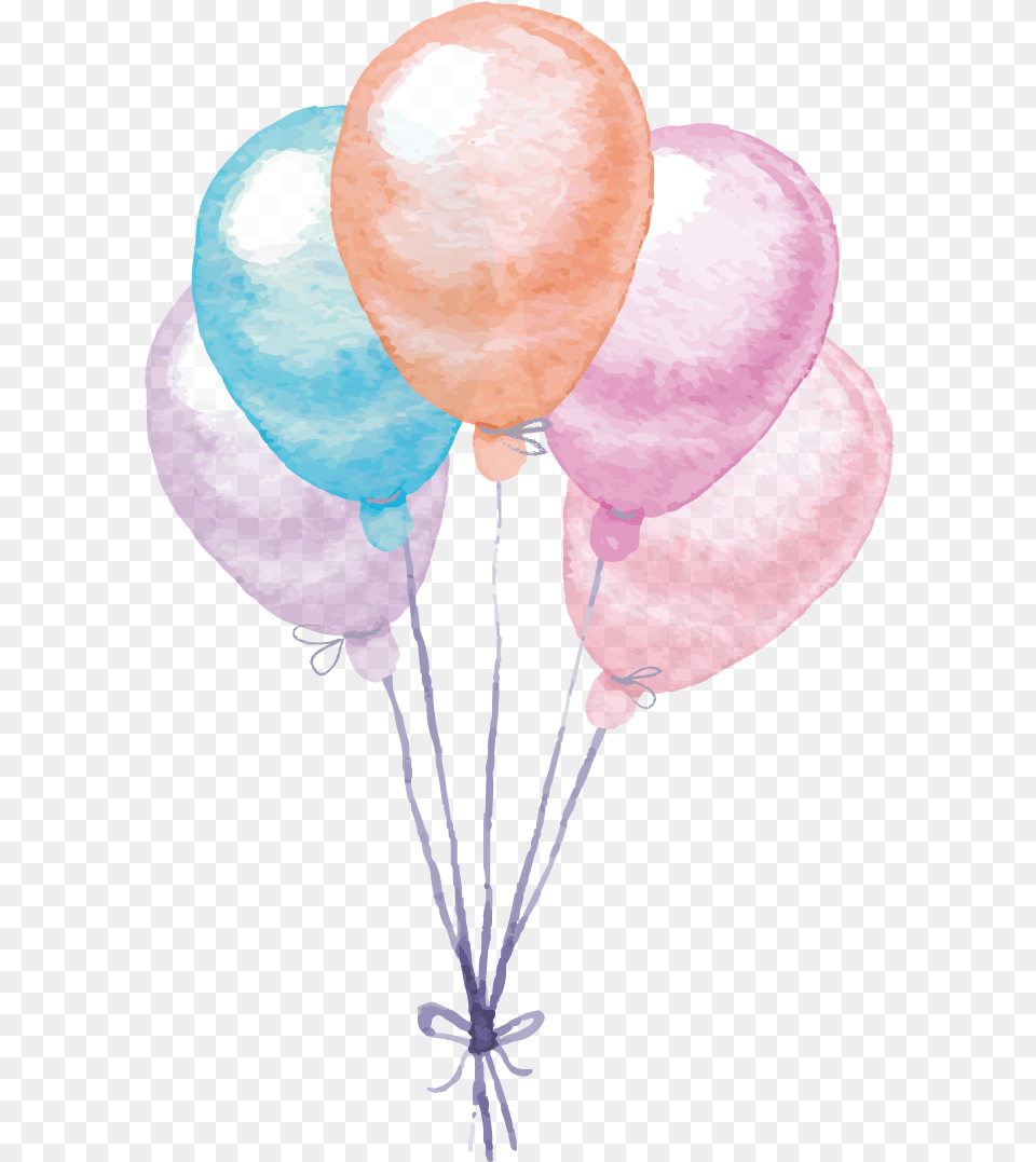 Colorful Painting Balloon Watercolor Vector Balloons Watercolor Balloons Vector Free Png Download