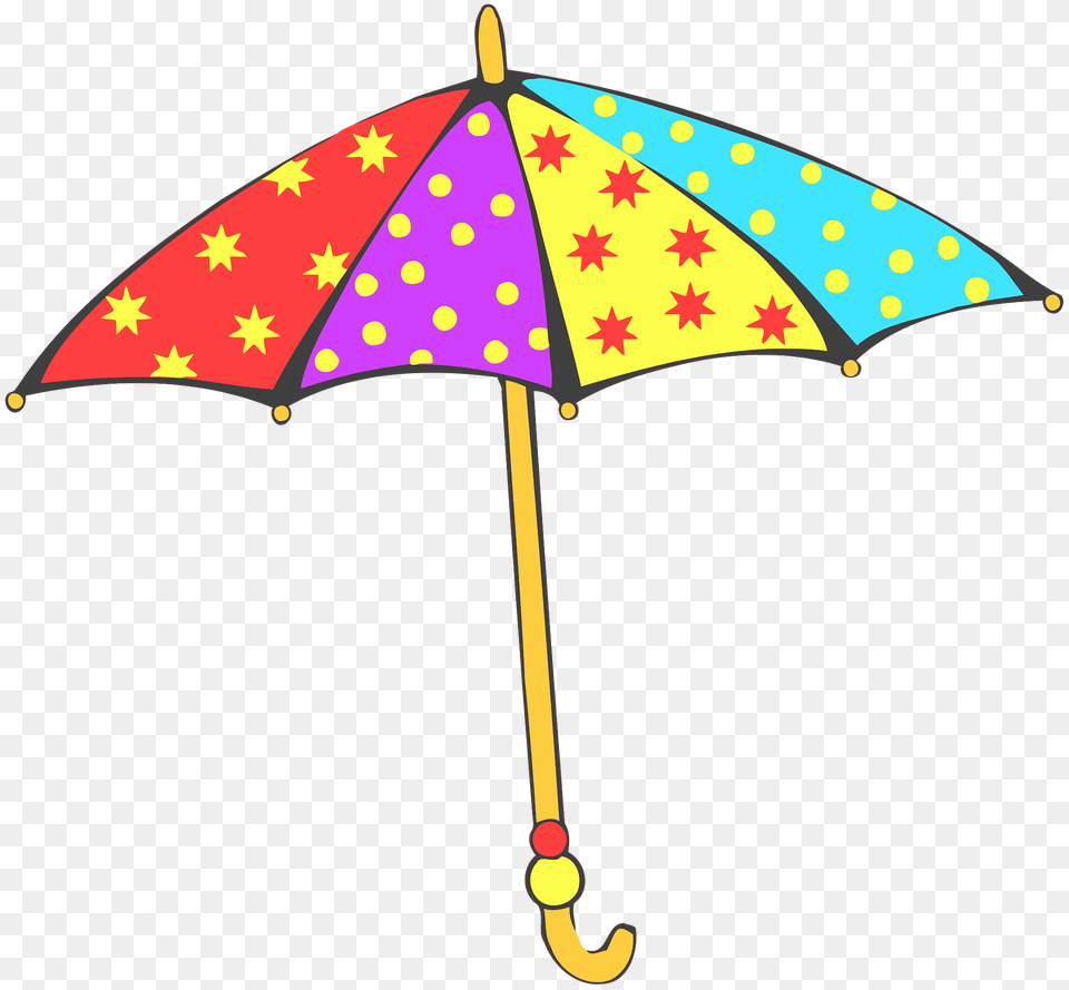 Colorful Patterned Open Umbrella Clipart, Canopy, Architecture, Building, House Free Png Download
