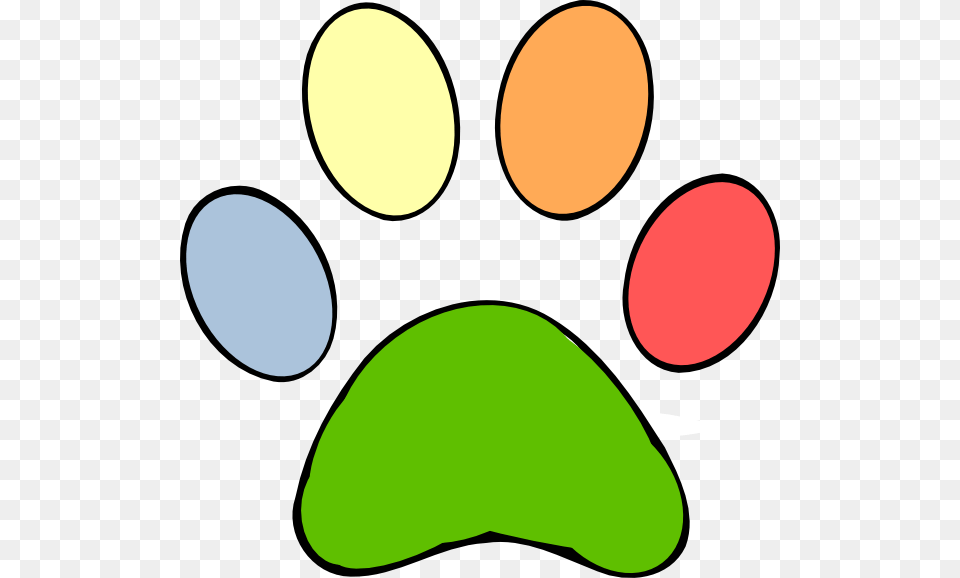 Colorful Paw Print Clip Art, Food Png