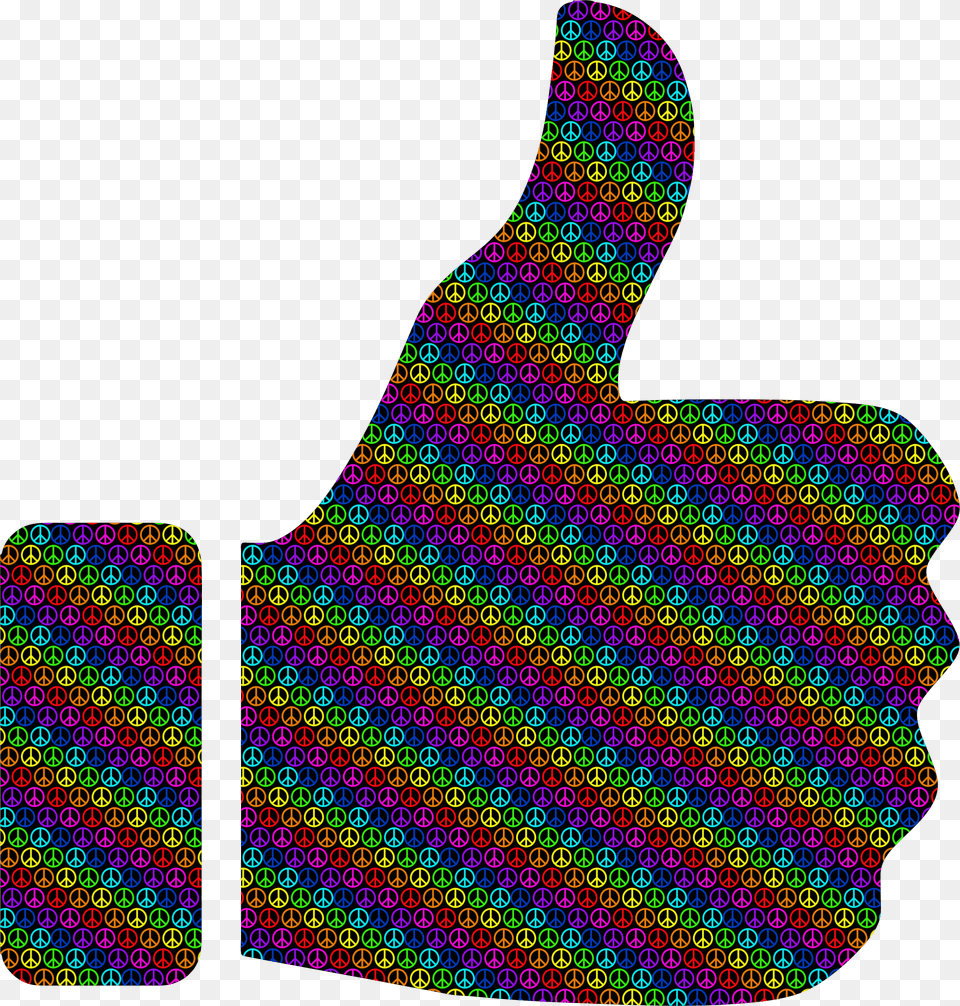 Colorful Peace Thumbs Up Clip Arts Like Button Transparent Background, Pattern, Home Decor Png Image