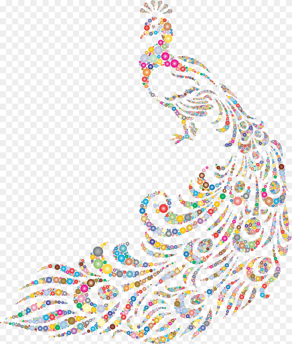 Colorful Peacock Circles 3 Clip Arts Front, Art, Graphics, Pattern, Floral Design Free Png