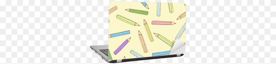 Colorful Pencils Pattern Gadget, Pencil, Computer, Electronics, Laptop Png Image